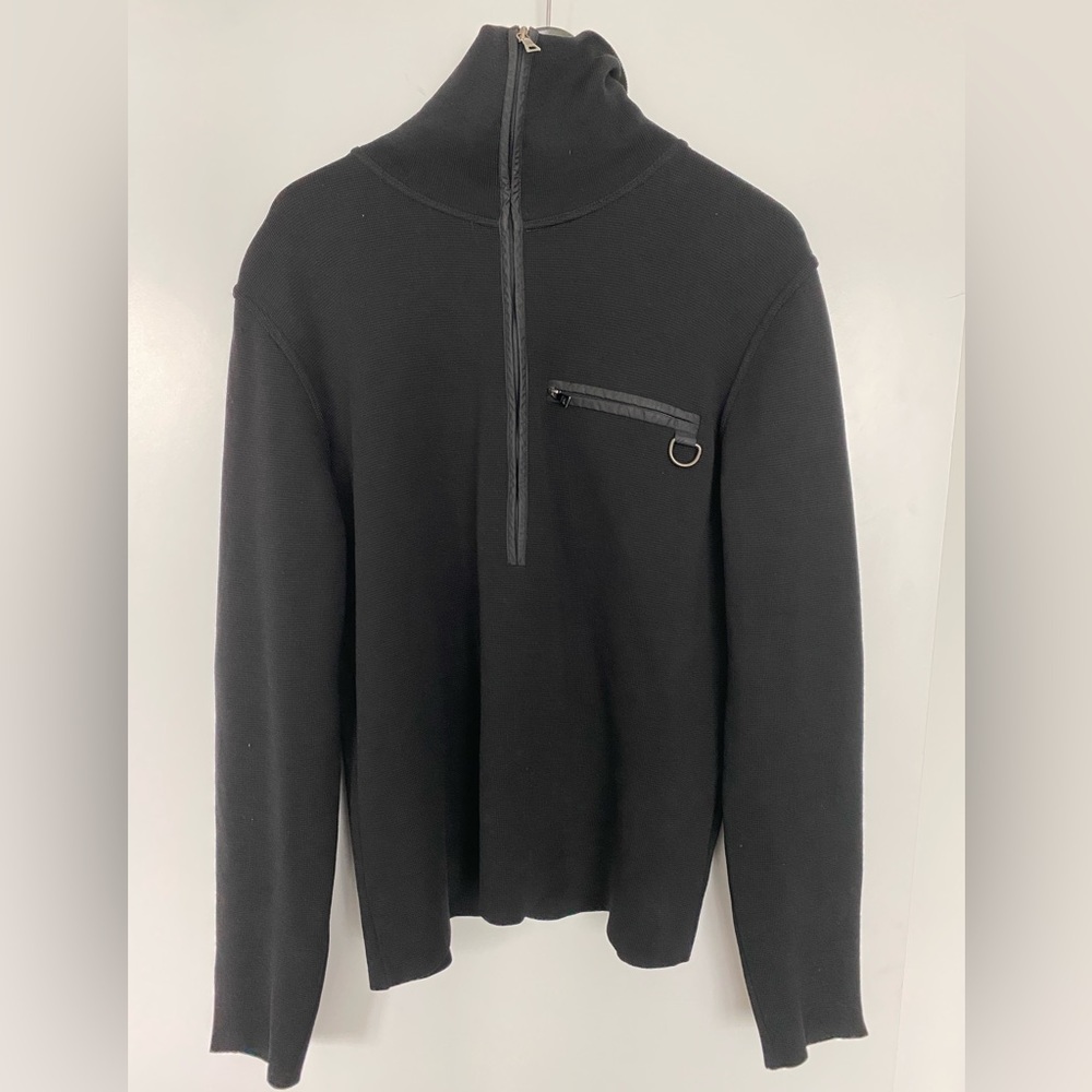 Men's Black Half-Zip Sweater
